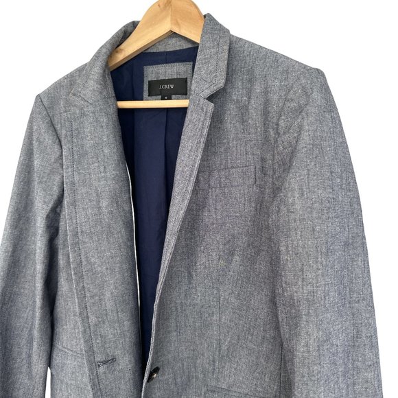 J. CREW Chambray Regent Blazer Size 16 - Picture 3 of 4